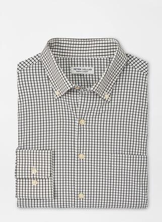 Peter Millar Mens Hanford Performance Twill Sport Shirt | Color: Black | Size: 3XL Product Image