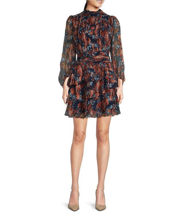 Sam Edelman High Neck Long Sleeve Mini Dress Product Image