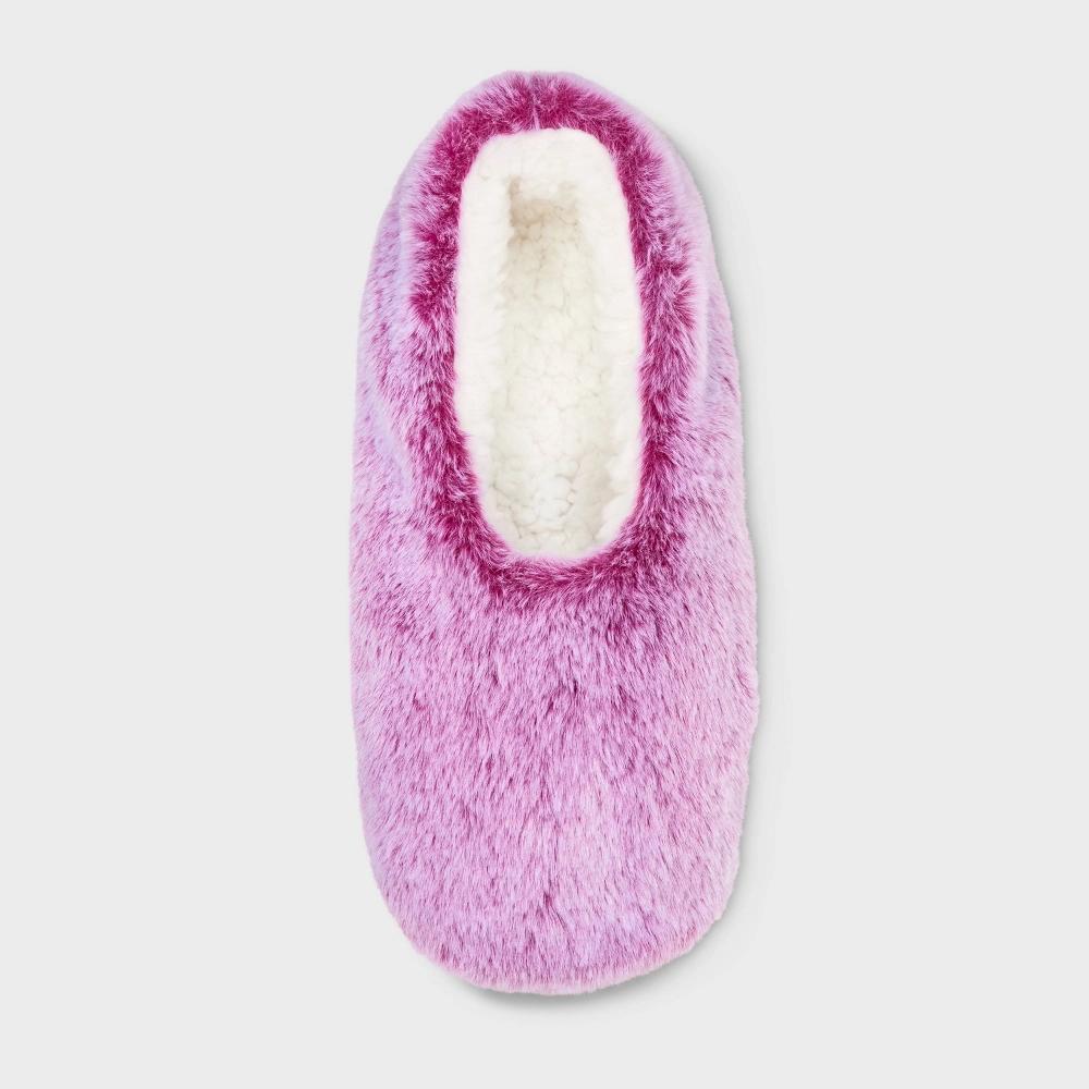 Women's Faux Fur Cozy Pull-On Slipper Socks with Grippers - Auden™ Product Image