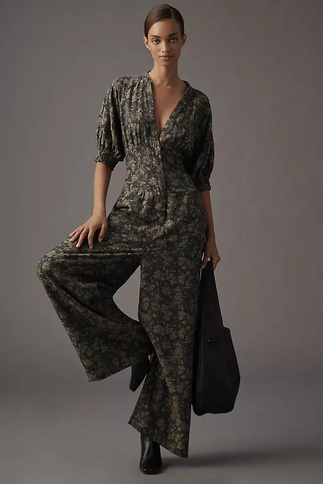 By Anthropologie Puff-Sleeve Jumpsuit Product Image