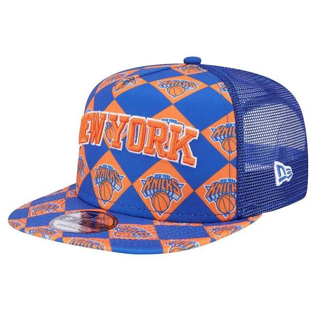 Mens New Era New York Knicks Seeing Diamonds A-Frame Trucker 9FIFTY Snapback Hat Product Image