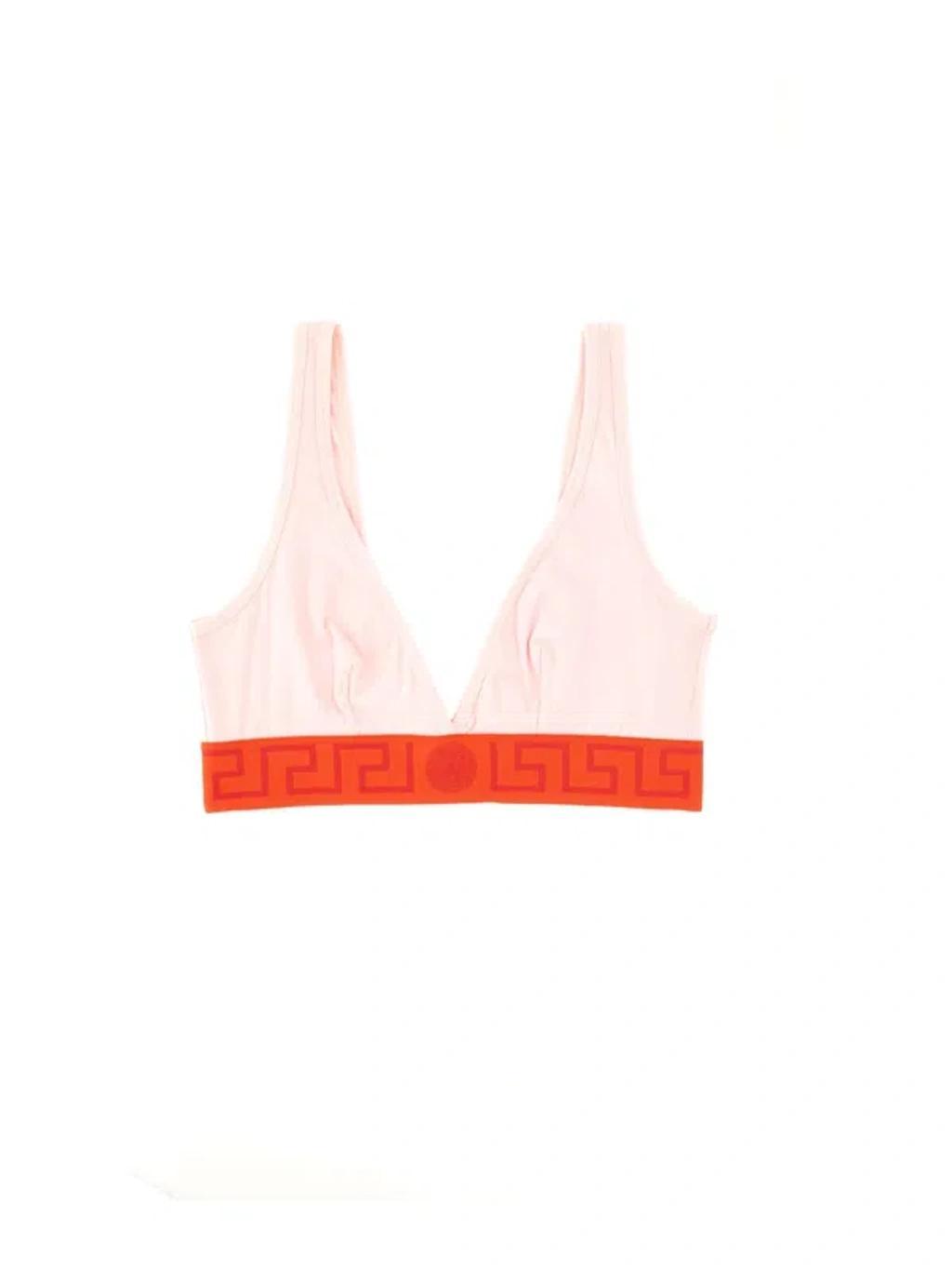 VERSACE Bralette With Greek In Pink Product Image