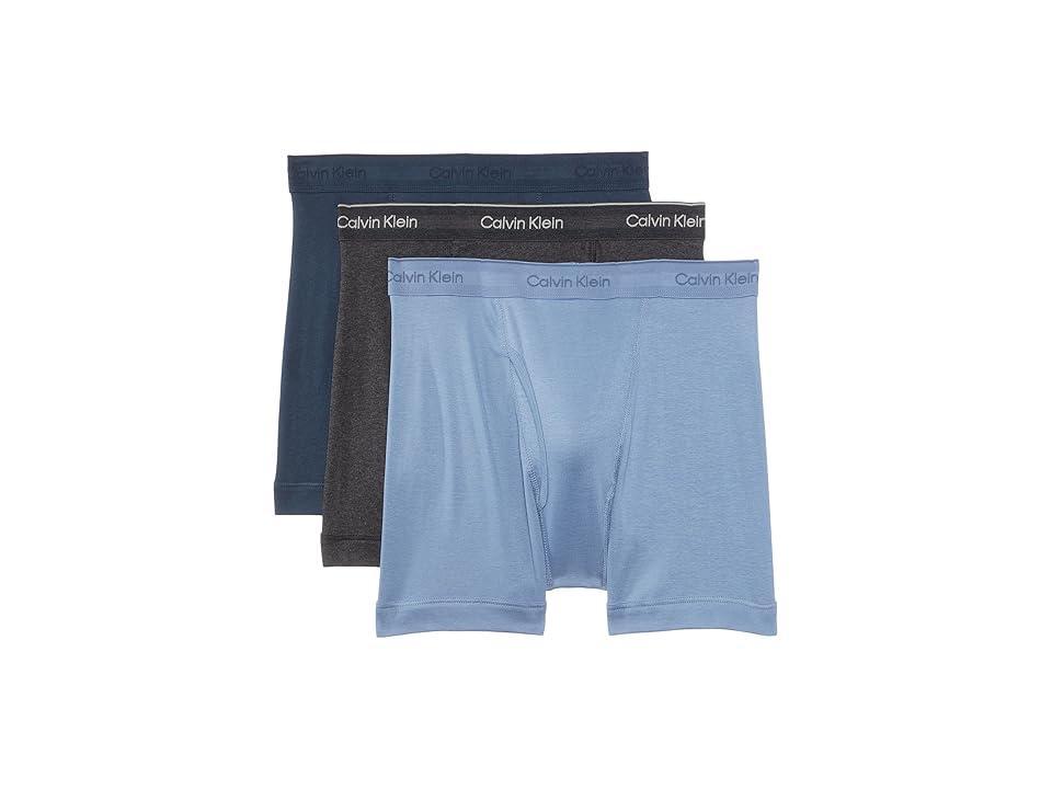 Calvin Klein Underwear Cotton Classics Multipack Boxer Brief (Ink/Charcoal Heather/Troposphere) Men's Underwear Product Image