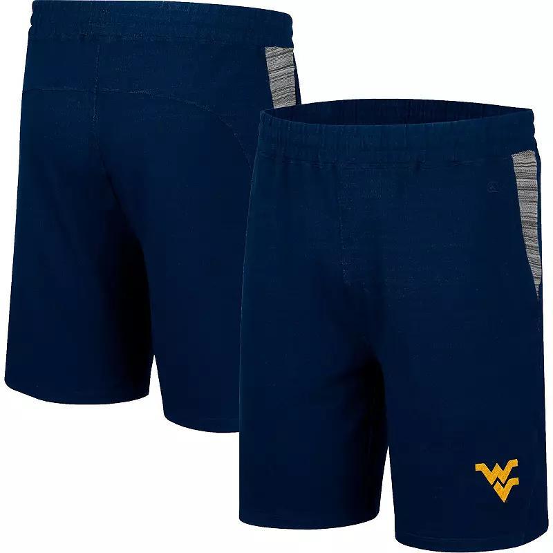 Mens Colosseum West Virginia Mountaineers Wild Party Tri-Blend Shorts Blue Product Image