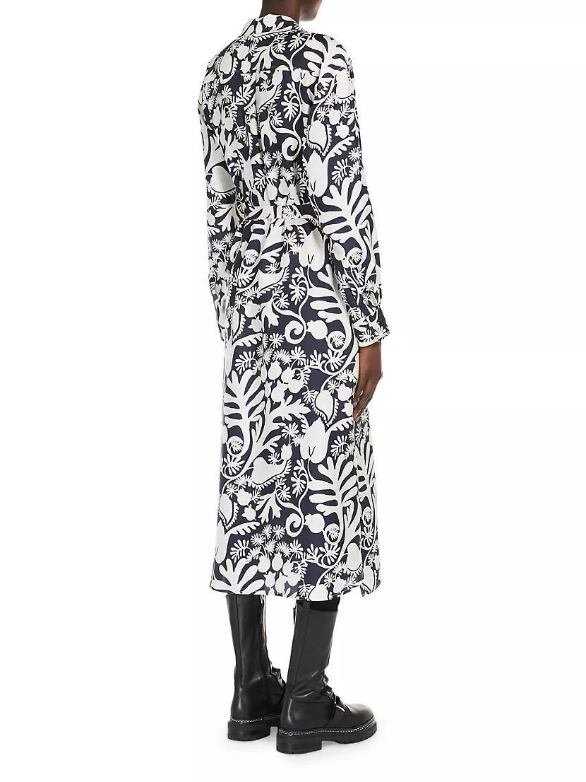 Gaia Graphic Silk Shirtdress Product Image