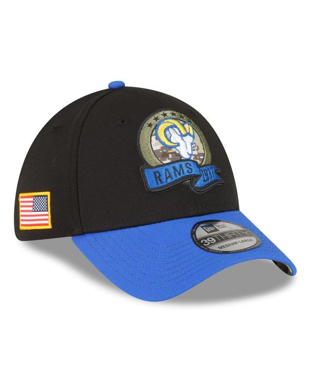 Mens New Era Black Los Angeles Rams 2022 Salute To Service 39THIRTY Flex Hat - Black Product Image