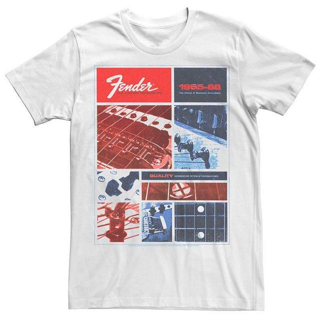 Mens Fender Red White And Blue Vintage Ad Graphic Tee Product Image