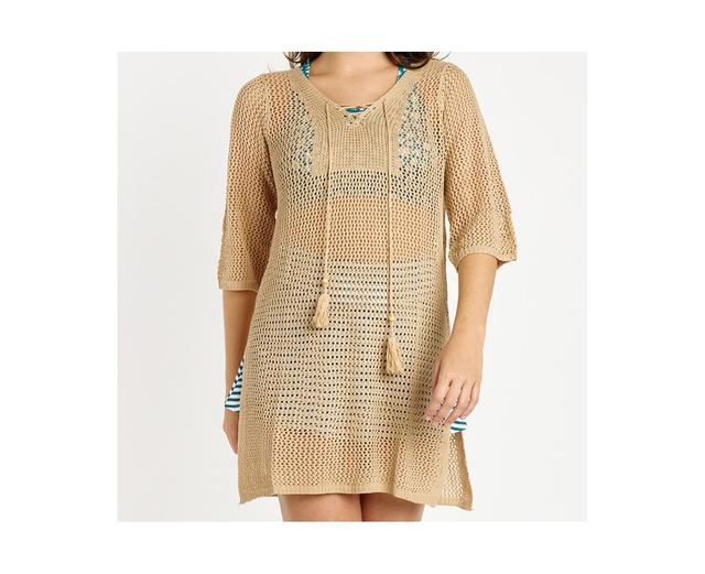 Calypsa Womens Women s Crochet Beach Cover Up Dress Product Image