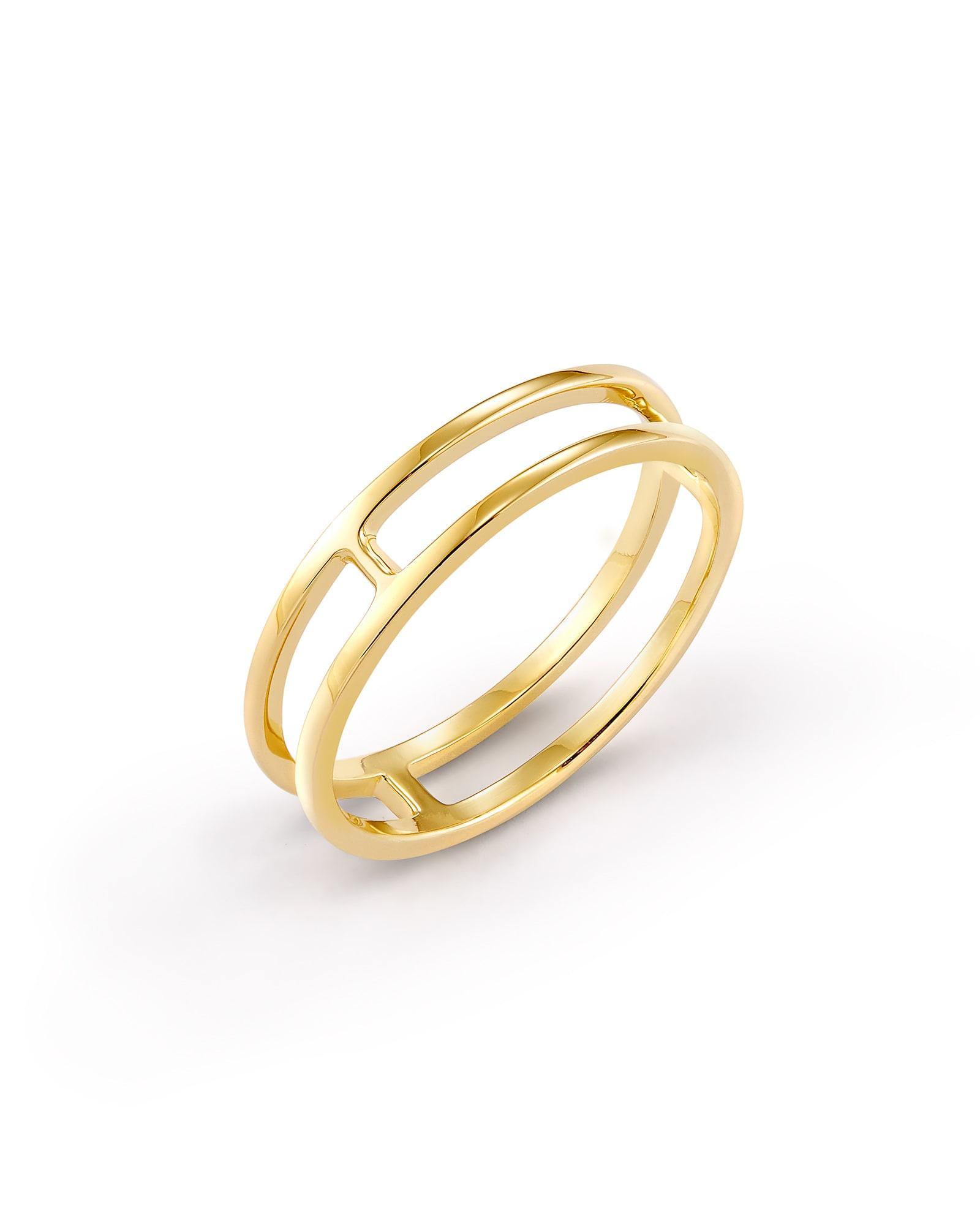 Bennett Double Band Ring in 18k Yellow Gold Vermeil Product Image