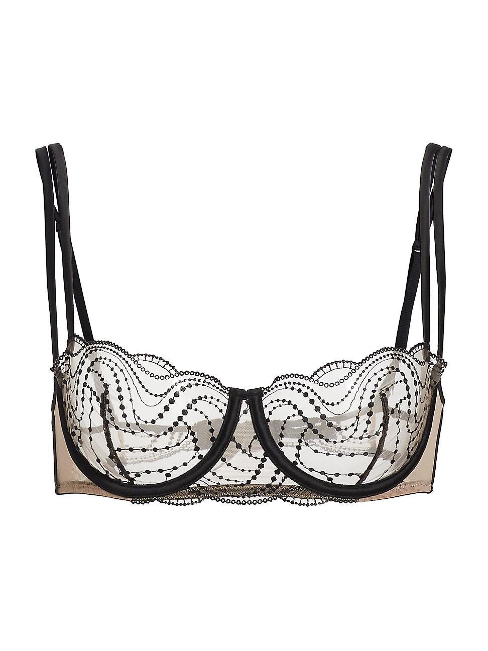 Womens Ondule Embroidered Lace Underwire Balconette Bra Product Image