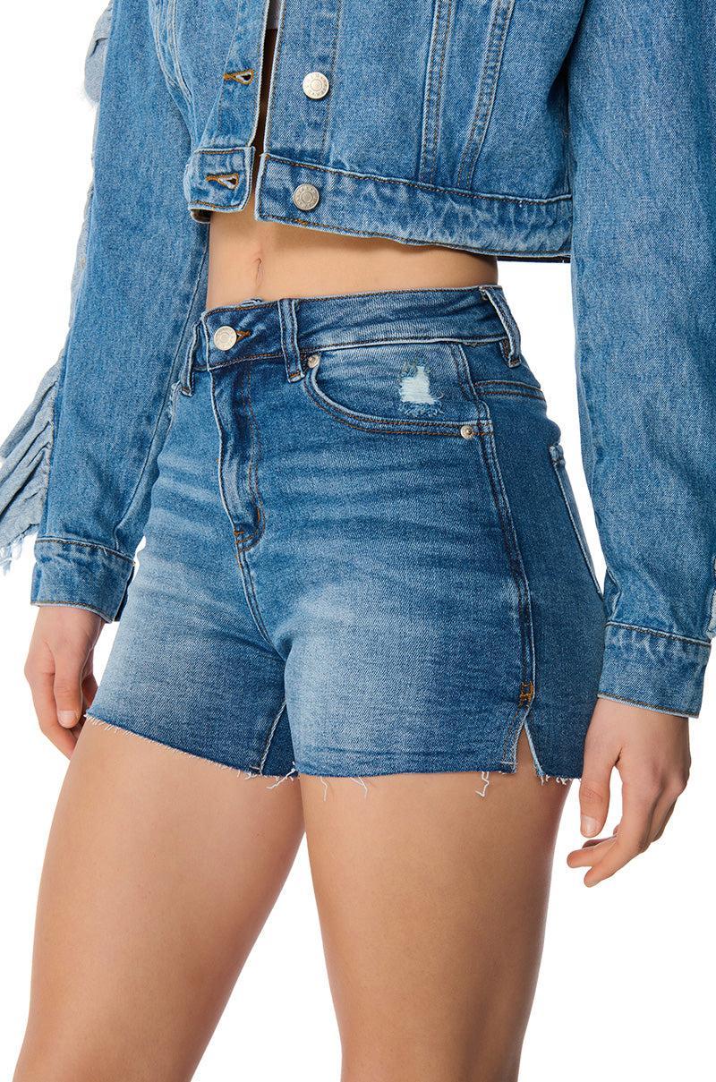 YOUR FAVORITE WHISKERED DENIM SHORT Product Image