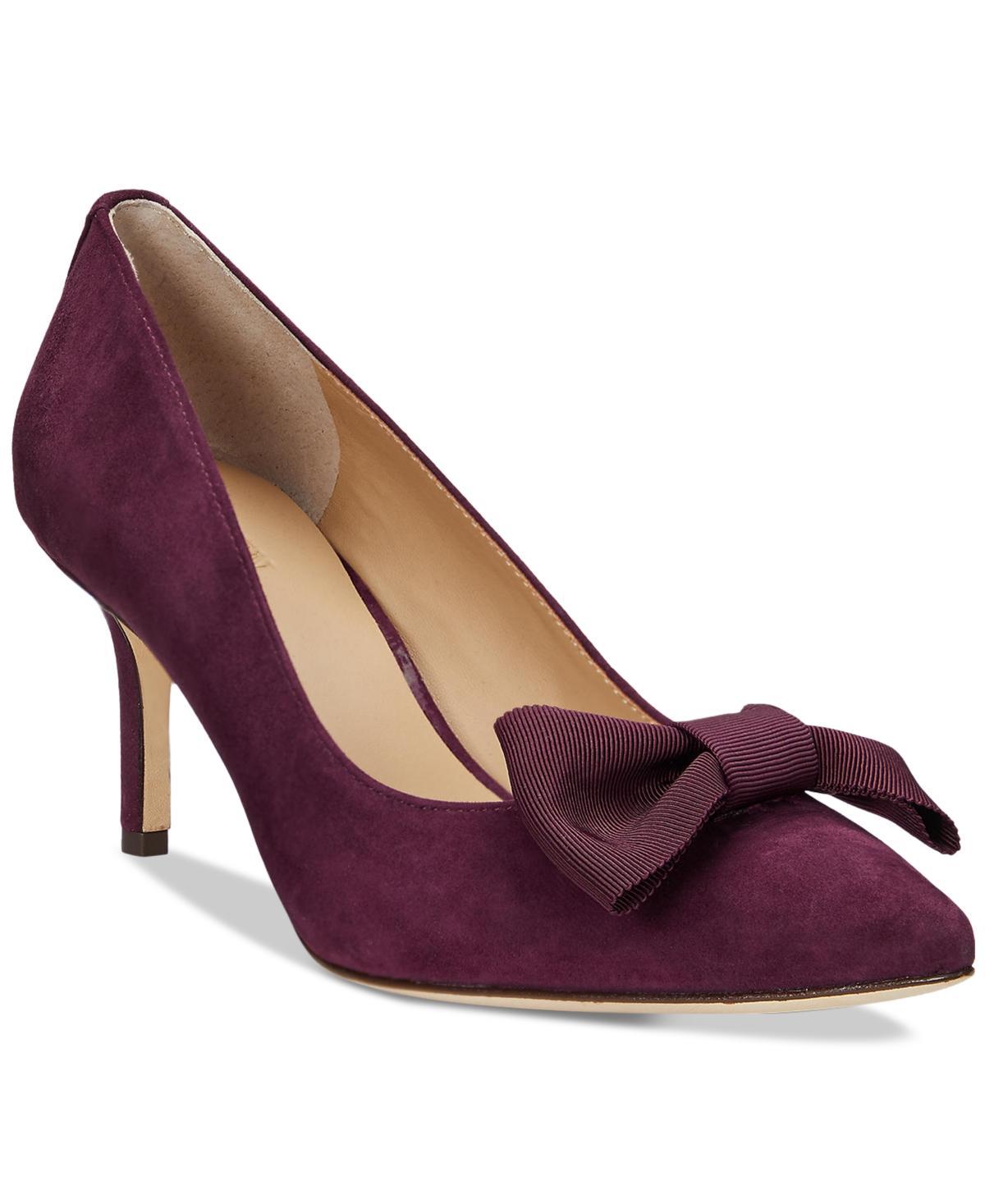 Lauren Ralph Lauren Womens Lanette Pointed-Toe Bow Pumps Product Image