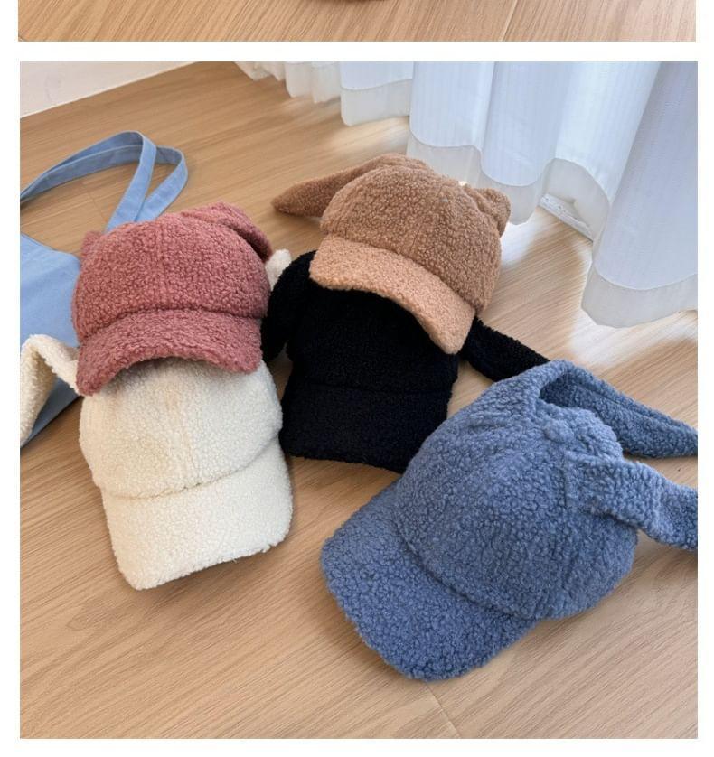 Rabbit Ear Faux Shearling Cap Product Image