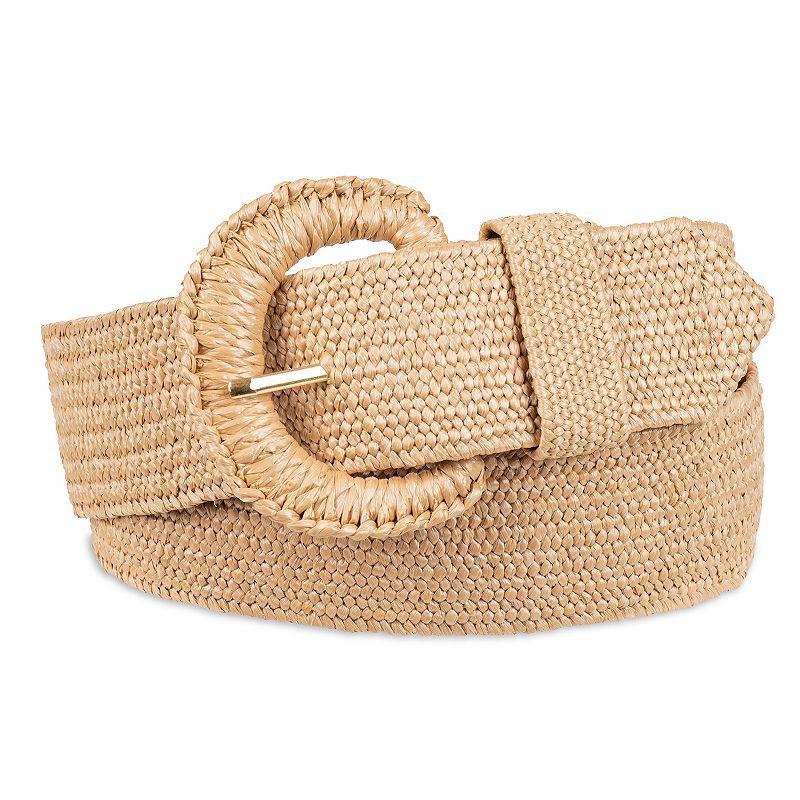 Womens LC Lauren Conrad Straw With Wrapped Buckle Belt Product Image