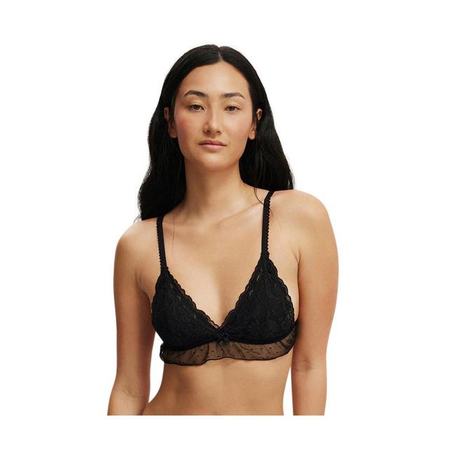 Cotton On Womens Holly Lace Triangle Padded Bralette Product Image