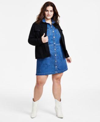 Levis Plus Size Ellie Button Up Denim Dress Original Denim Trucker Jacket product image