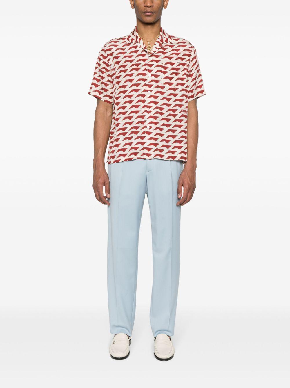 RHUDE Off-white & Burgundy Dolce Vita Shirt Product Image