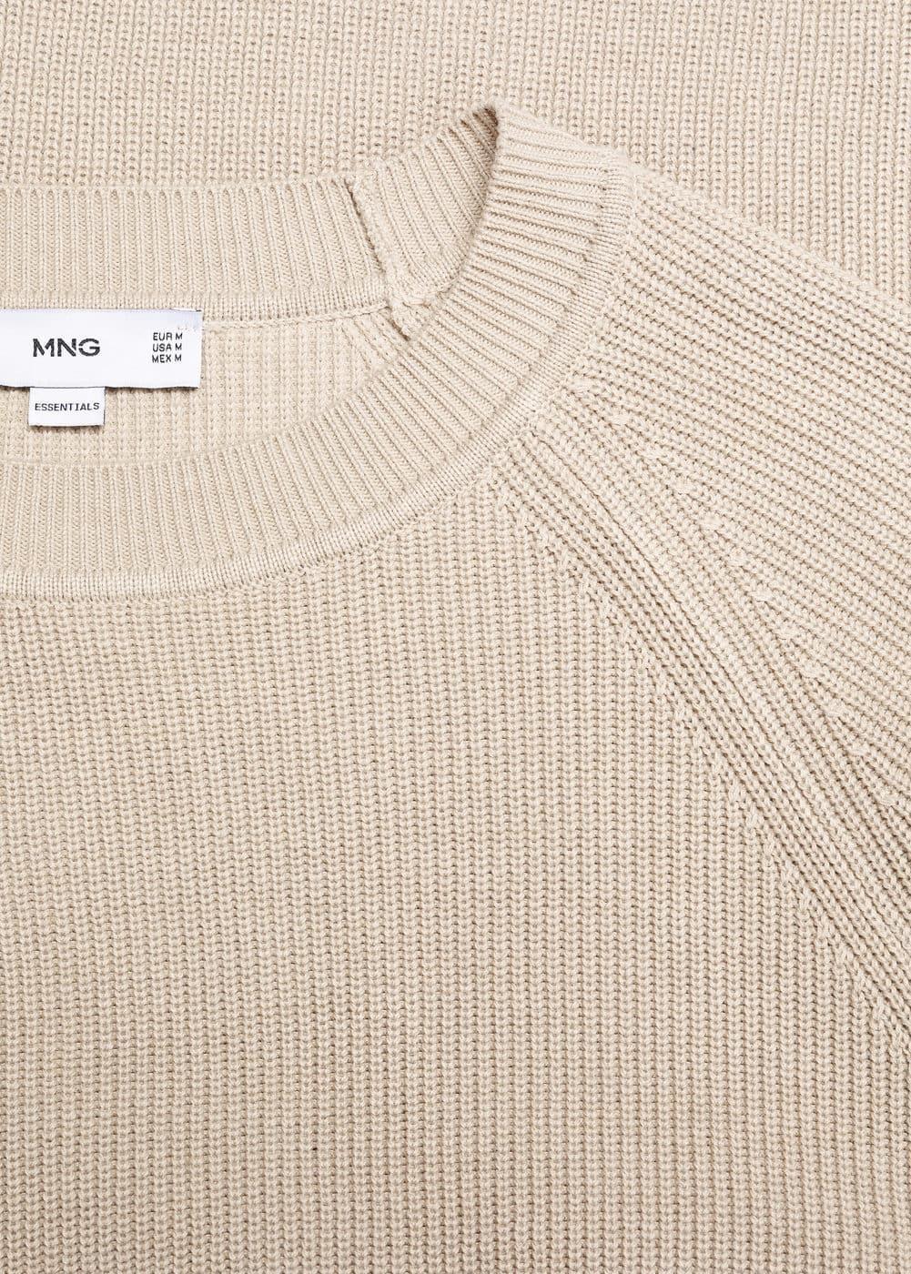 MANGO MAN - Ribbed round-neck sweater light/pastel greyMen Product Image