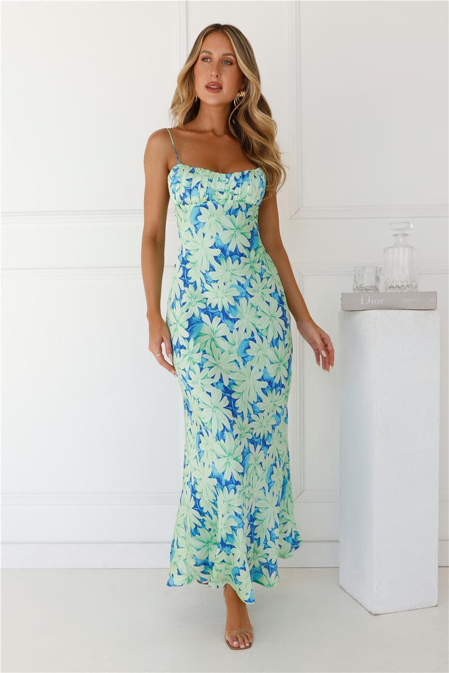 Irresistible Allure Maxi Dress Blue Product Image