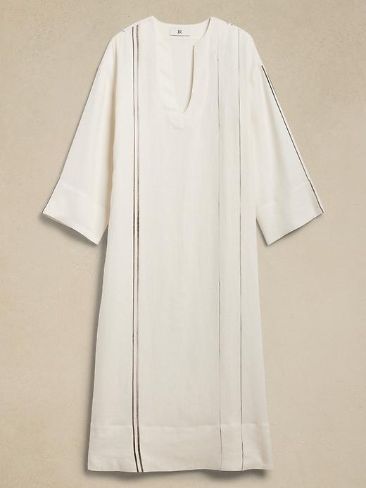 European Linen Kaftan Midi Dress Product Image