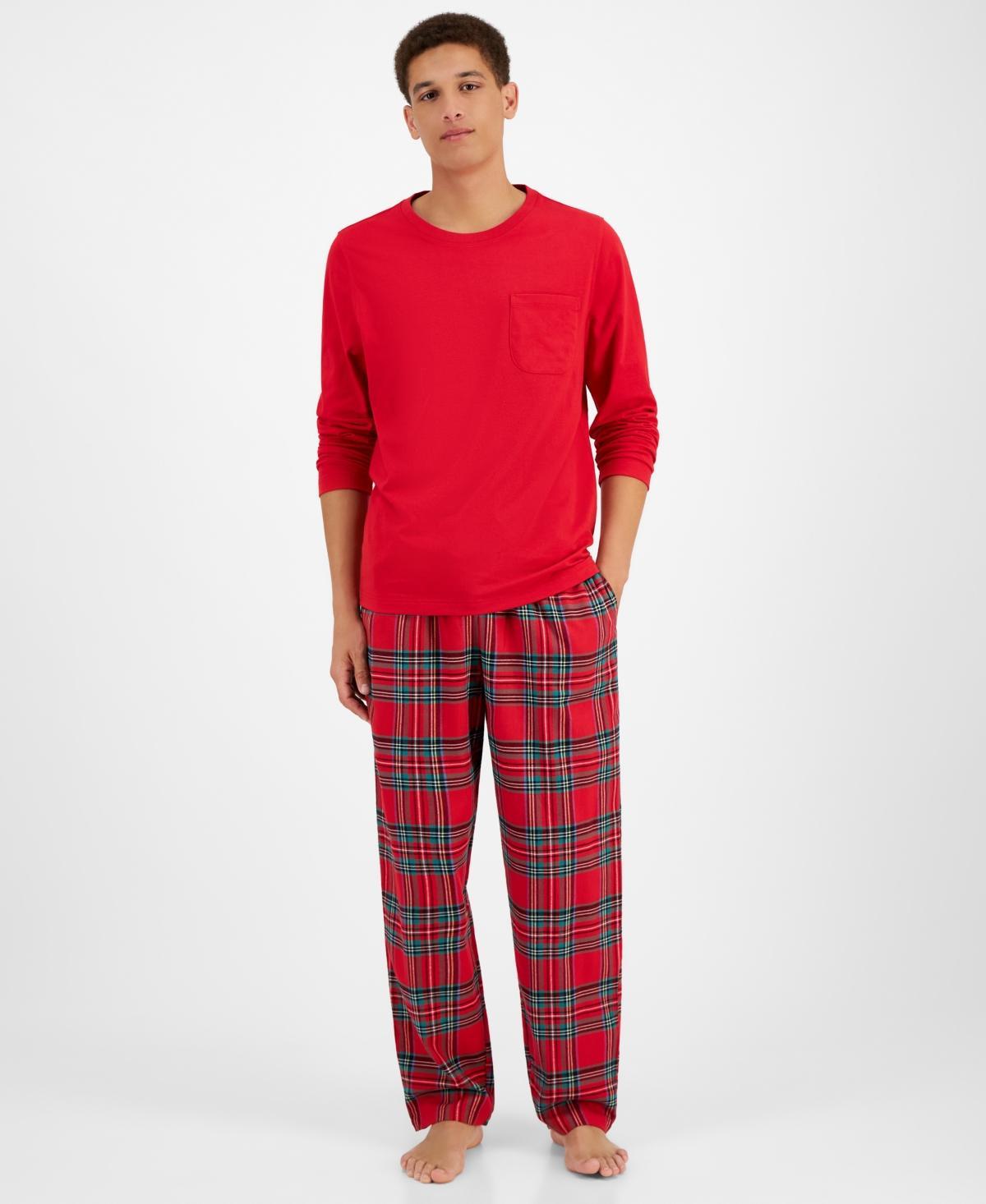 Family Pajamas Mens 2-Pc. Brinkley Cotton Plaid Mix It Pajamas Set, Created for Macys Product Image