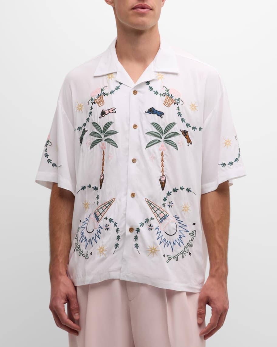 Mens Embroidered Palms Camp Shirt Product Image