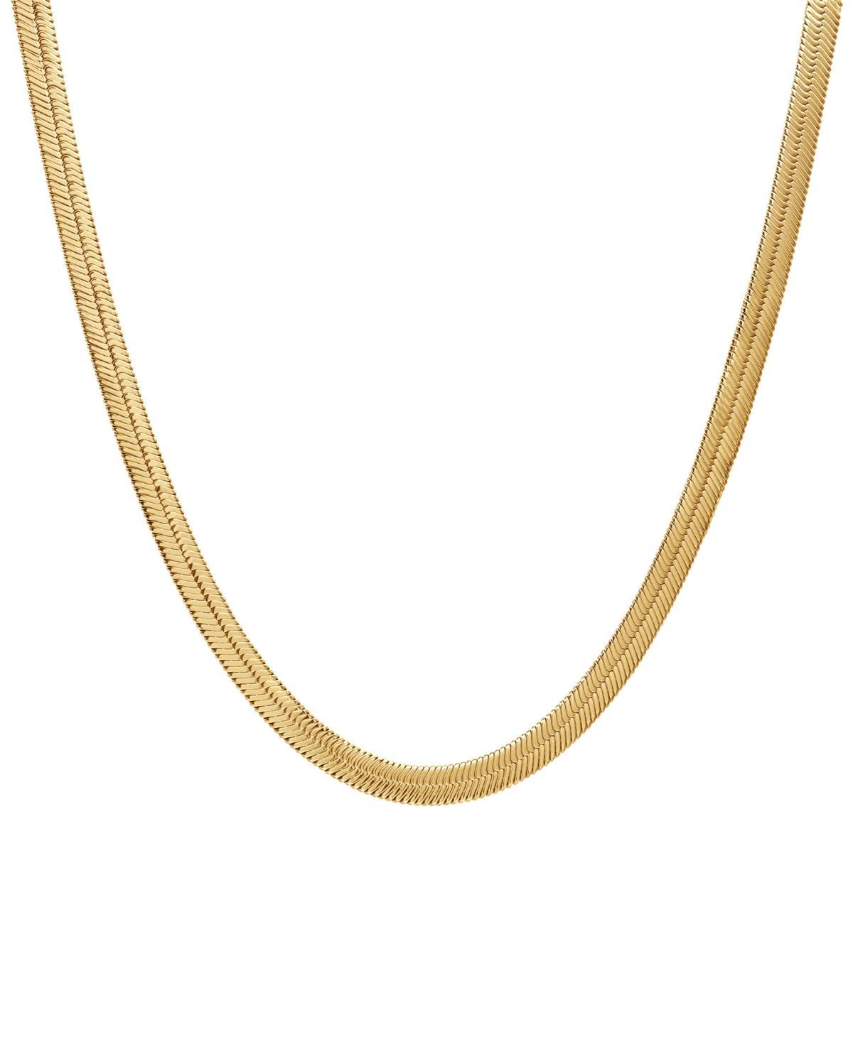 Blackjack Mens Wide Herringbone 20 Chain Necklace in Stainless Steel Product Image