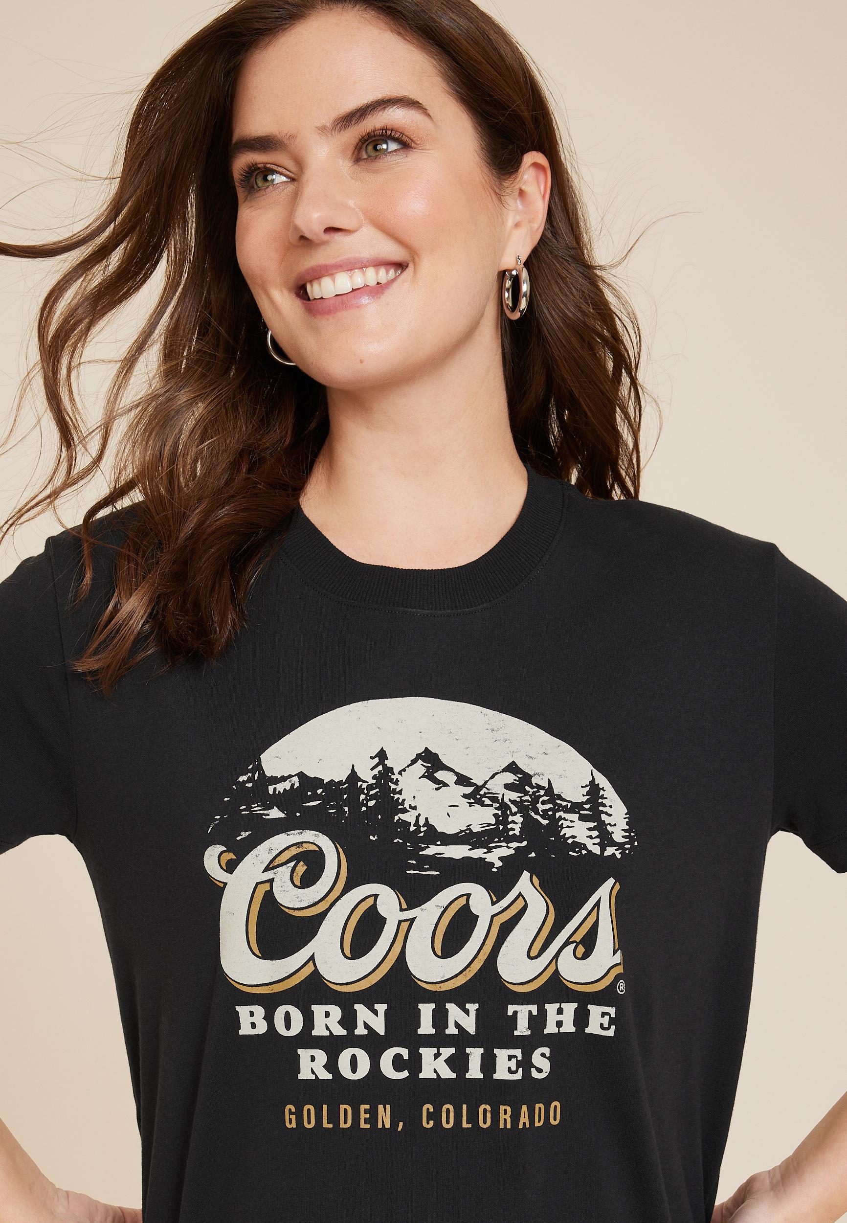 Coors Born In The Rockies Vintage Oversized Fit Graphic Tee product image