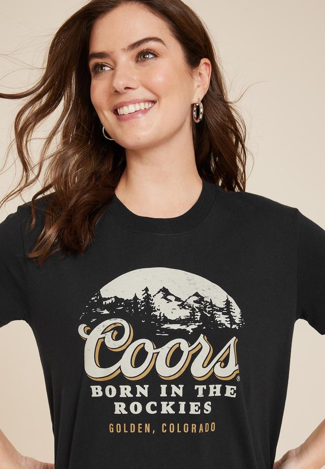 Coors Born In The Rockies Vintage Oversized Fit Graphic Tee Product Image