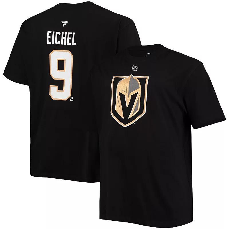 Mens Fanatics Jack Eichel Black Vegas Golden Knights Big and Tall Name Number T-shirt Product Image