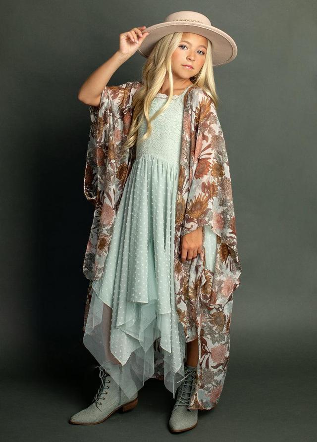 Avalon Duster in Ecru Floral Product Image