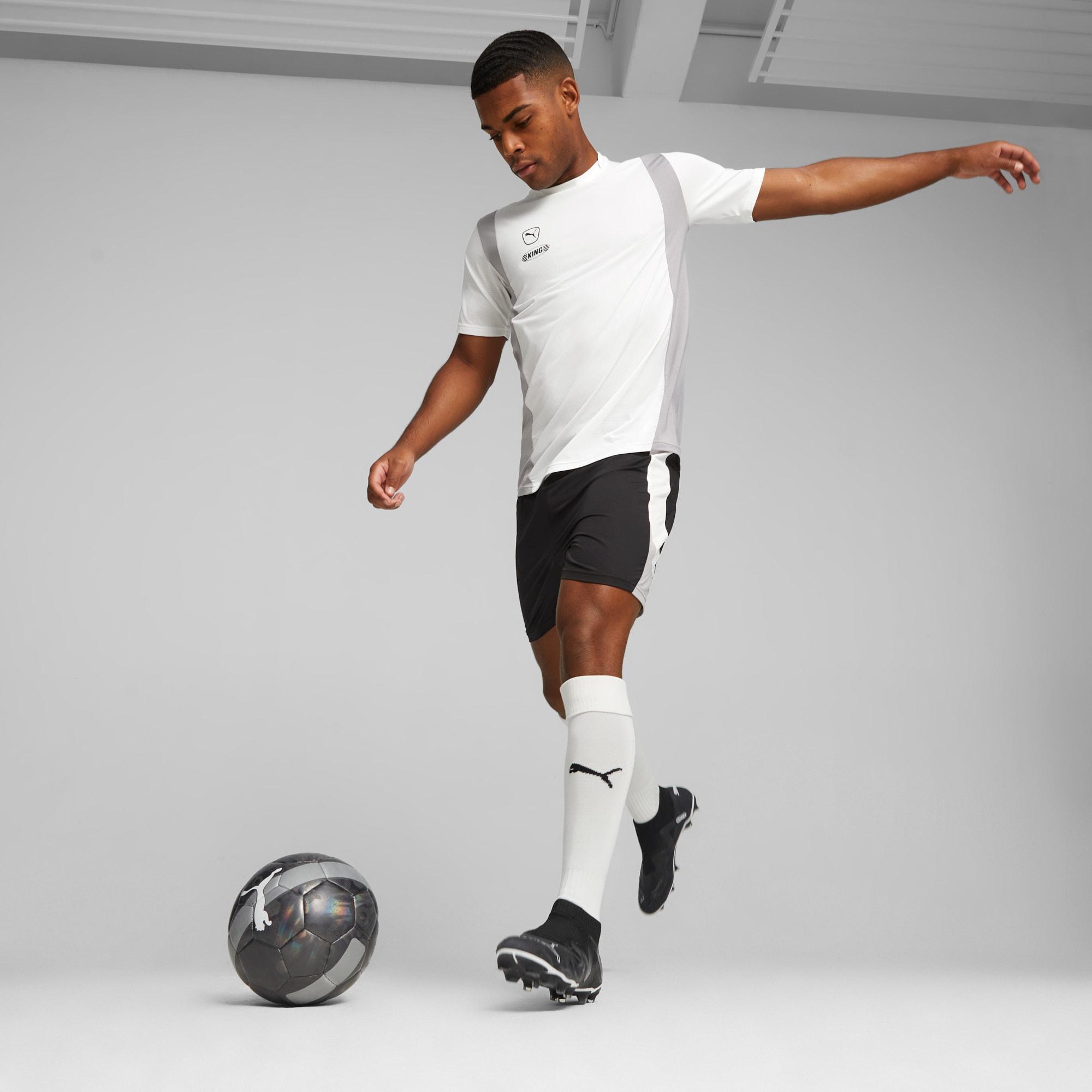 PUMA KING Pro Men's Jersey in White/Concrete Grey Product Image