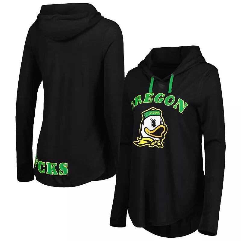 Womens Colosseum Oregon Ducks My Lover Lightweight Hooded Long Sleeve T-Shirt Product Image