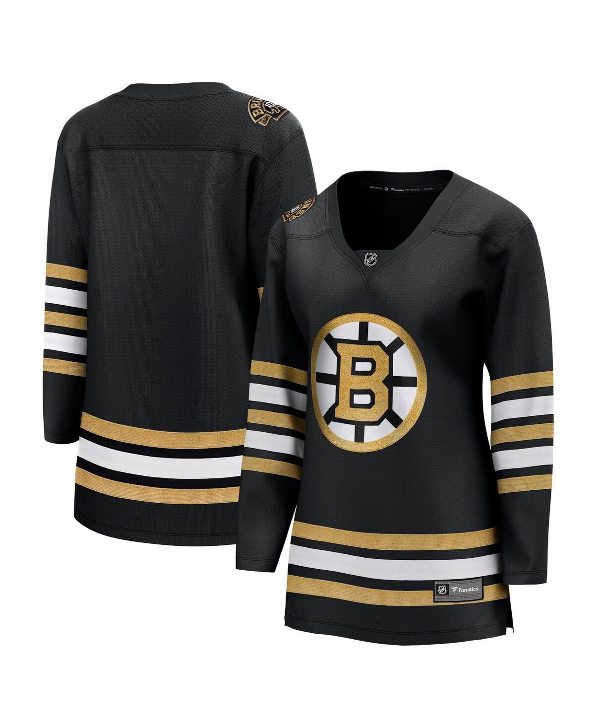 Womens Fanatics Black Boston Bruins 100th Anniversary Premier Breakaway Jersey - Black Product Image