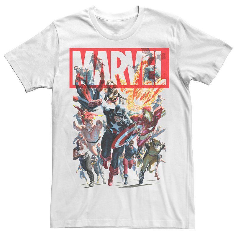 Mens Marvel D23 Exclusive Group Shot Portrait Red Brick Logo Tee Product Image