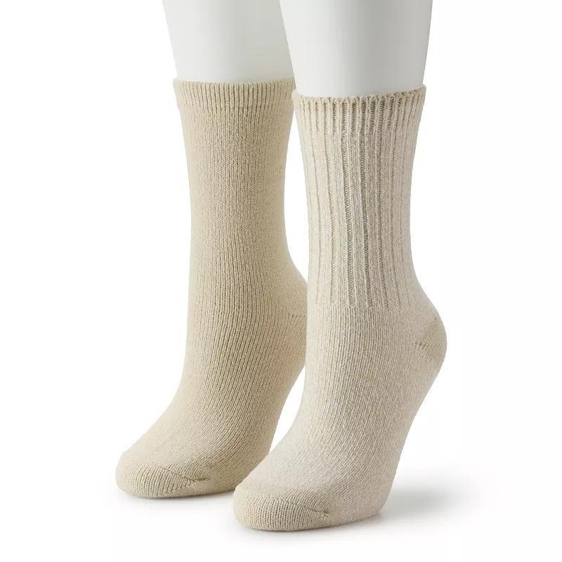 Womens Sonoma Goods For Life 2-pk. Ribbed Marl Crew Socks Product Image