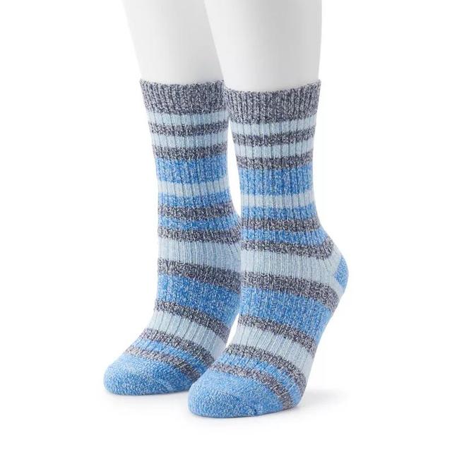 Womens Columbia Canyon 2-Pack Crew Socks Set Blue Product Image