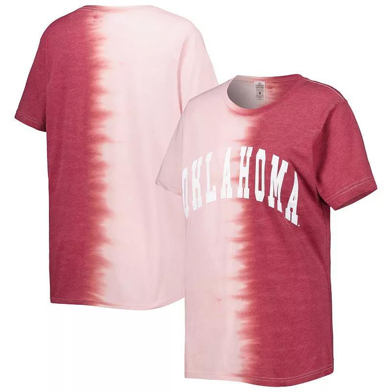 Womens Gameday Couture Crimson Oklahoma Sooners Find Your Groove Split-Dye T-Shirt Product Image