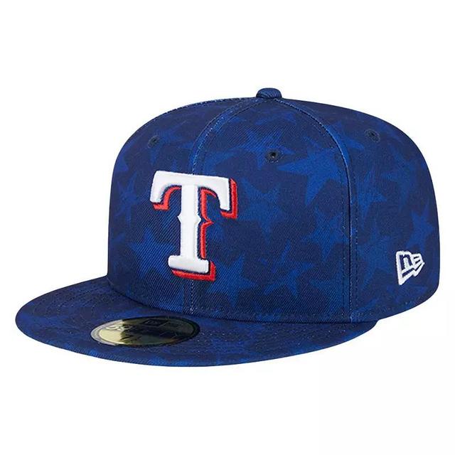 Mens New Era Texas Rangers 2024 MLB All-Star Game Pattern 59FIFTY Fitted Hat Blue Product Image