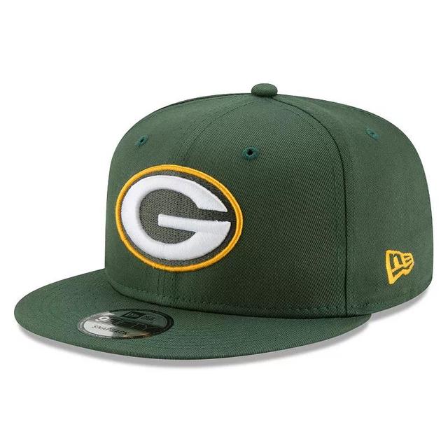 Mens New Era Bay Packers Basic 9FIFTY Adjustable Snapback Hat Product Image