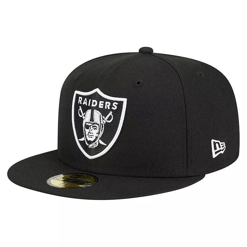 Mens New Era Black Las Vegas Raiders Main 59FIFTY Fitted Hat Product Image