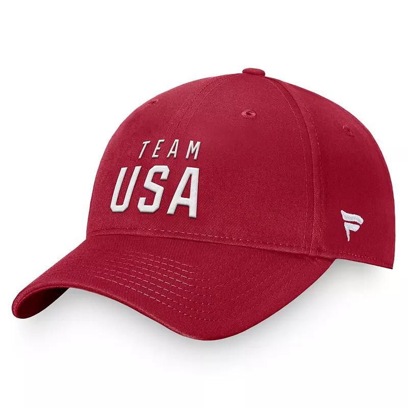 Mens Fanatics Branded Red Team USA Adjustable Hat Product Image