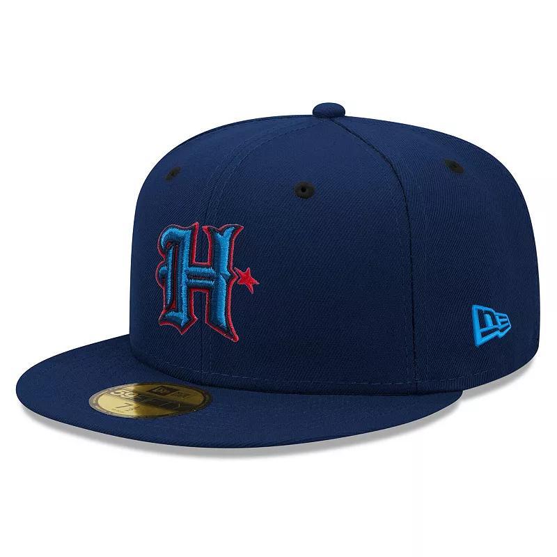 Mens New Era Houston Texans Omaha 59FIFTY Fitted Hat Blue Product Image