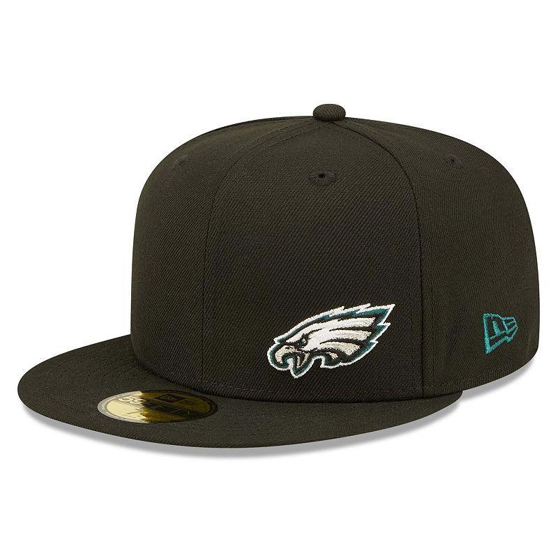 New Era Men's New Era Black Philadelphia Eagles Flawless 59FIFTY Fitted Hat, Size: 7 1/4 - Size: 7 1/4 Product Image