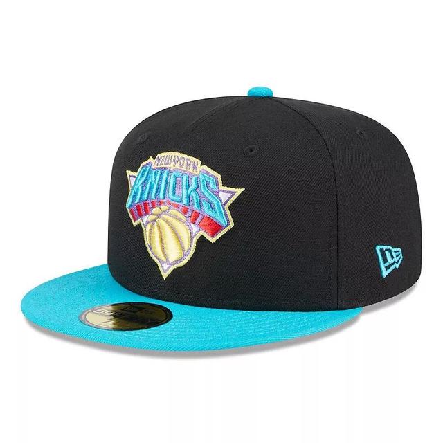 Mens New Era /Turquoise New York Knicks Arcade Scheme 59FIFTY Fitted Hat Product Image