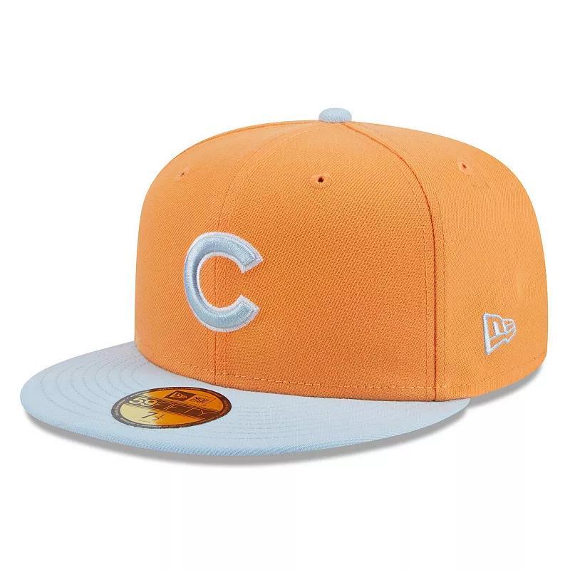 Mens New Era /Light Blue Chicago Cubs Spring Color Basic Two-Tone 59FIFTY Fitted Hat Product Image