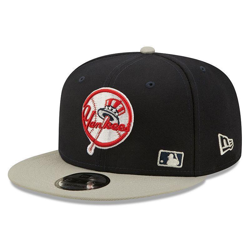 Men's New Era Navy/Gray New York Yankees Flawless 9FIFTY Snapback Hat Product Image