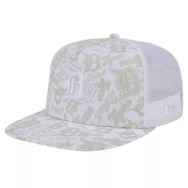 Mens New Era Detroit Tigers Logo Dunes A-Frame Trucker 9FIFTY Snapback Hat Product Image