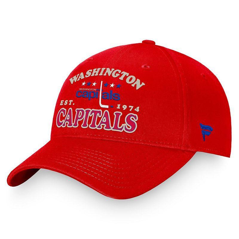 Mens Fanatics Branded Washington Capitals Heritage Vintage Adjustable Hat Product Image