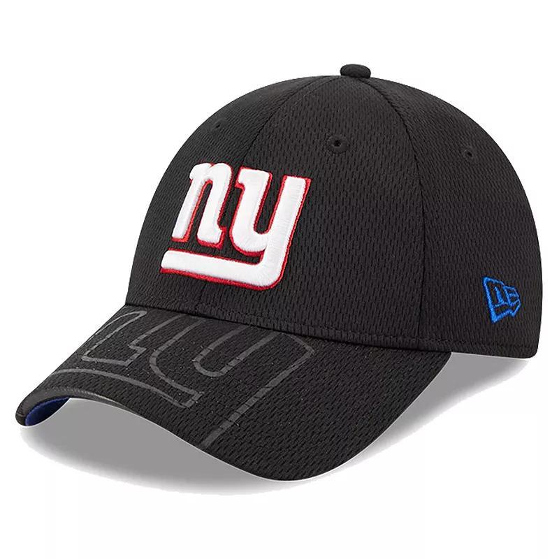 Mens New Era Black New York Giants Top Visor 9FORTY Adjustable Hat Product Image